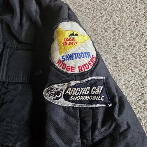 Vintage Arctic Cat Snowmobile Suit Mens Medium Large One Piece Zip-Off‎ Hood